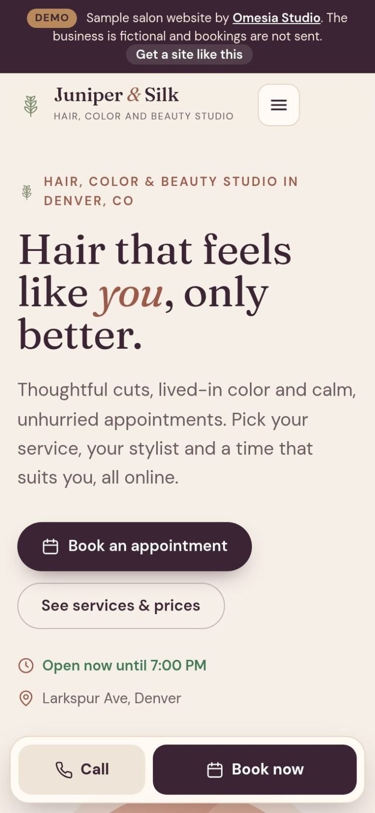 Mobile view of Juniper & Silk: Salon & Beauty Studio